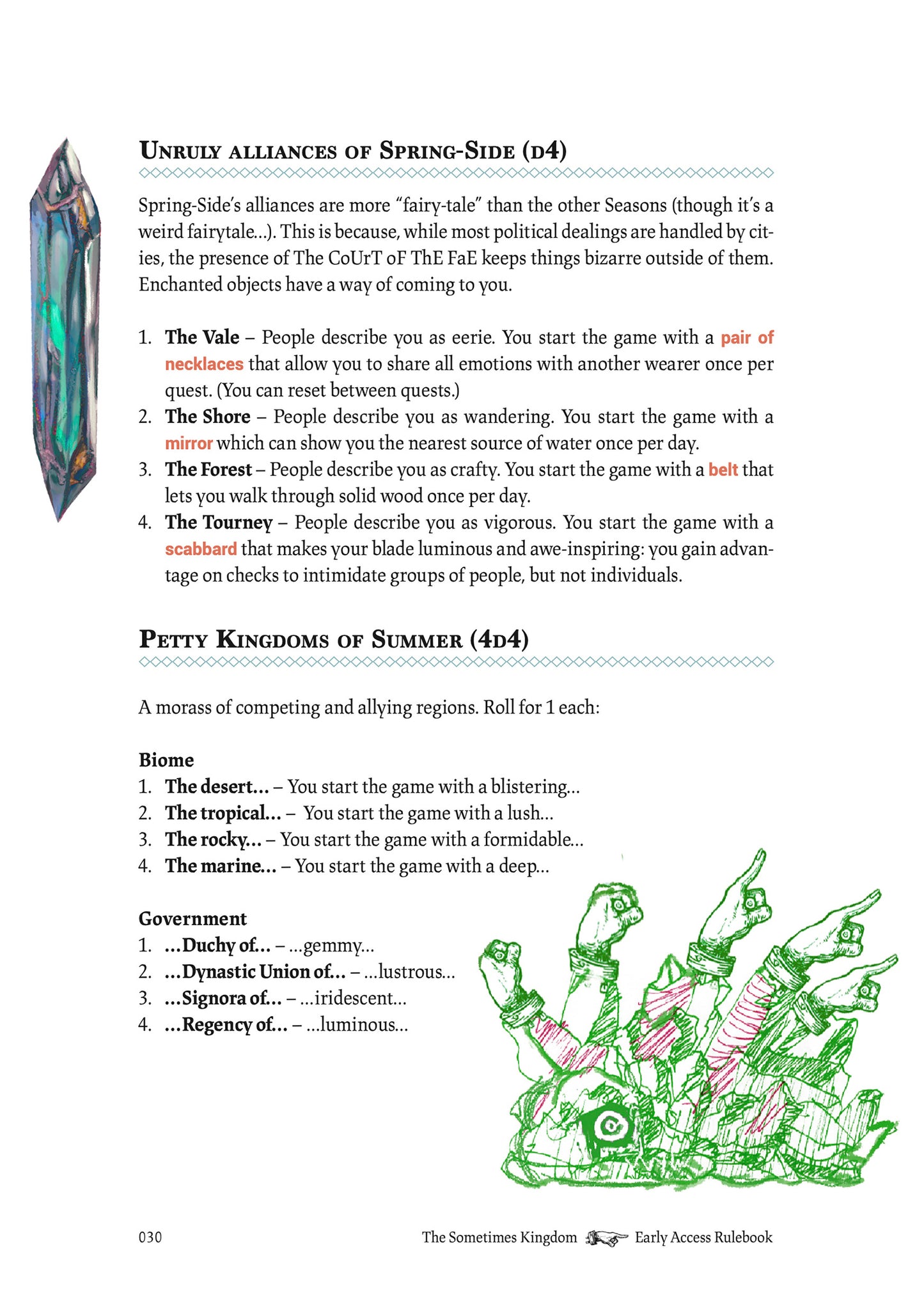The Sometimes Kingdom RPG 🜸 Early Access Rulebook