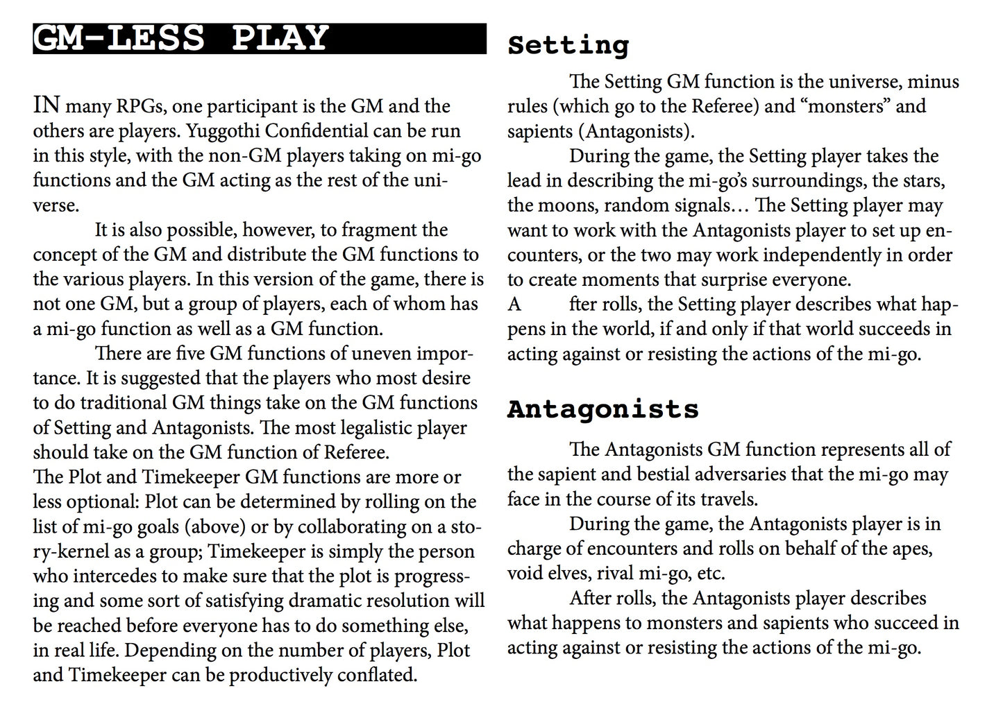 Yuggothi Confidential