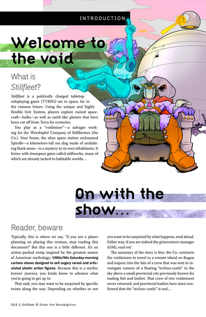 Enter the Nostalgitron ☉ A Stillfleet Learn-by-Play Quickstart