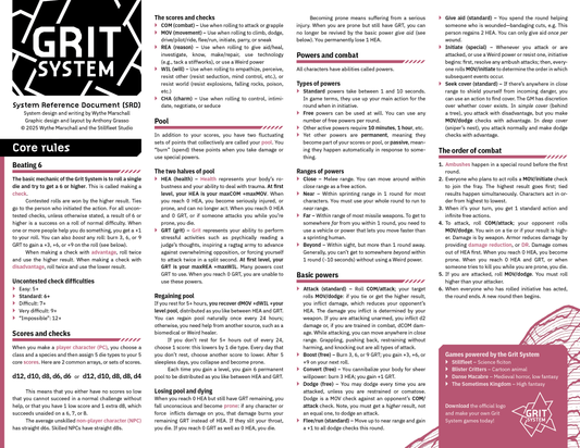 The Grit System One-Page SRD